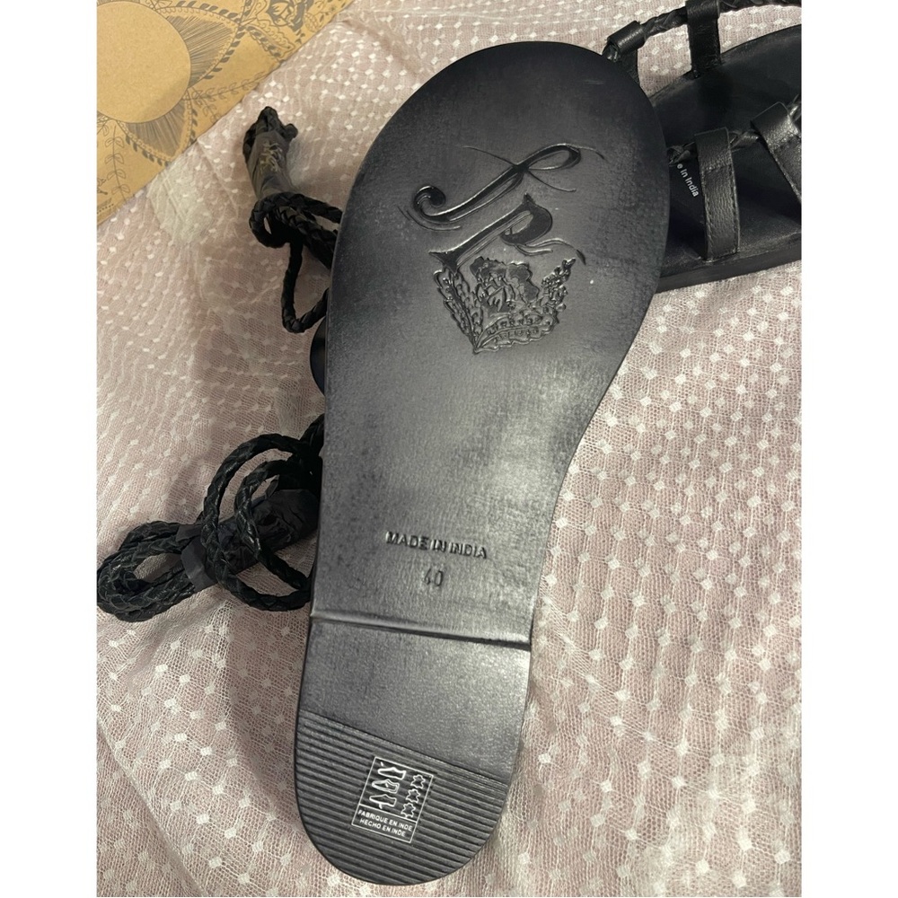 Free People Daisy Dream Wrap Elegant Black Strappy Sandals NWT SZ 9 BLACK - Picture 10 of 16